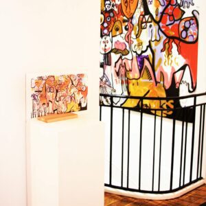 Art Salon Préventica 13 reproduction d'une fresque Tube aNa exposée en Galerie Boulevard Haussmann à Paris