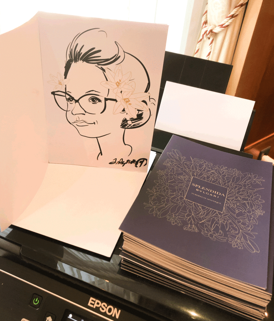 Caricature digitale imprimée : un cadeau instantané 2 Caricature Digitale collé sur pochette