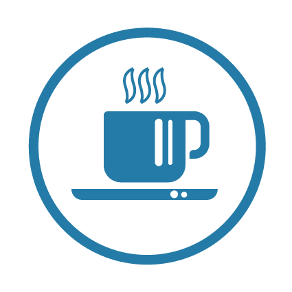 Idée team building original comme une tasse de café chaud fumant représente l'idée de la cohésion en entreprise sous forme de pictogramme simplifié
