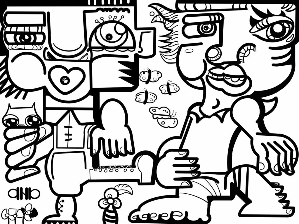 Qu’est-ce qu’1 team building digital innovant? 4 L’Animation digitale innovante produit un dessin ana artiste Que l’on peut imprimer comme souvenir de l’activité