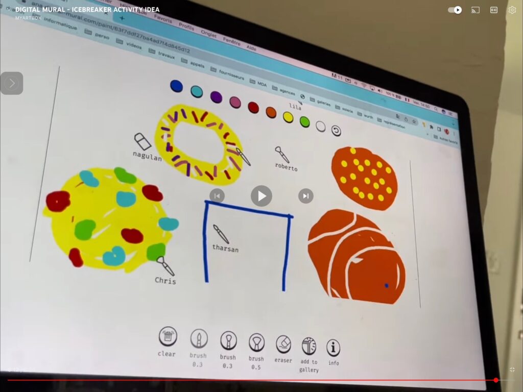 La tableau collaboratif digital My Art Box est un Exercice de cohésion à distance