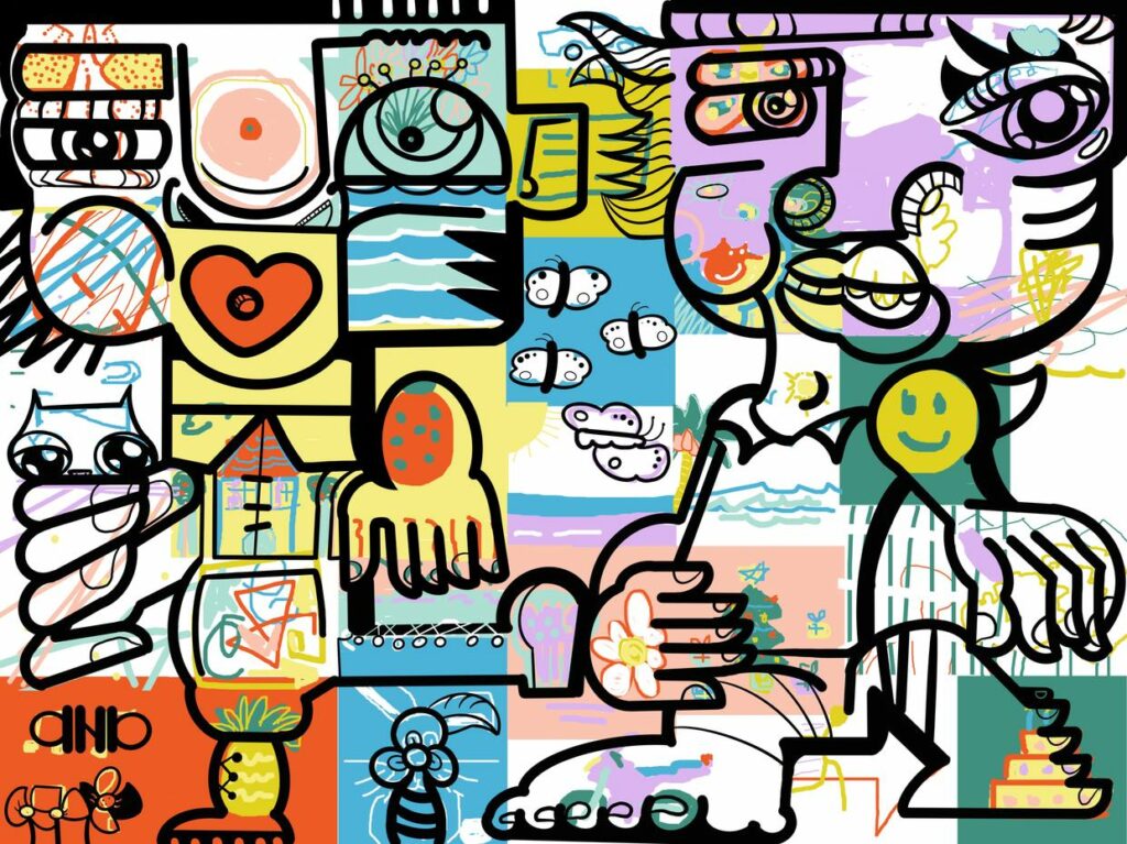 Qu’est-ce qu’1 team building digital innovant? 2 Le Team building digital innovant produit une œuvre digitale réalisée à distance par ana artiste