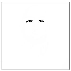 L'Animation RAP Français Booba commence par la découverte de son regard sur fond blanc dans l'ardoise magique My Art Box