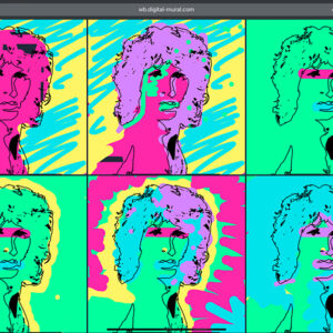 Animation Rock originale avec le portrait de Jim Morrison sur #colorquiz