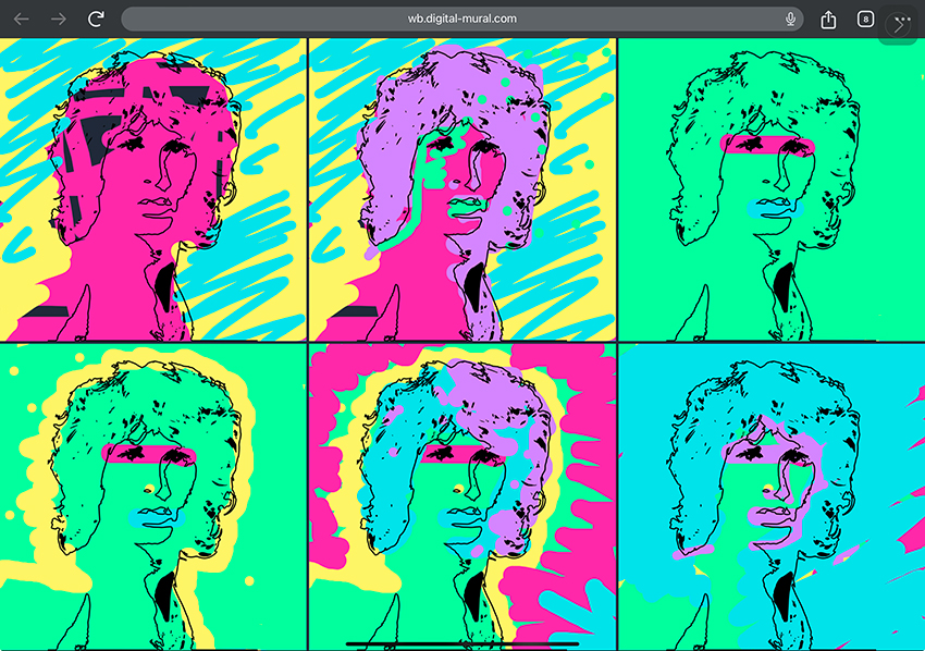 Animation Rock originale avec le portrait de Jim Morrison sur #colorquiz