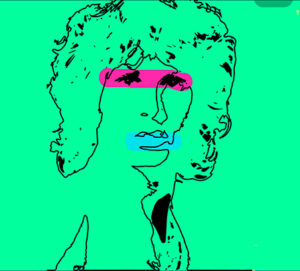 Idée d'Animation Rock autour du portrait de Jim Morrison
