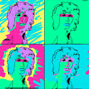 Idée d'Animation Rock digitale avec le portrait de Jim Morrison à personnaliser sur #colorquiz