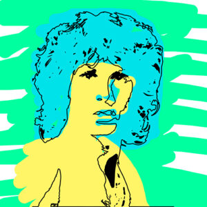 Super portrait en couleurs de Jim Morrison customisé sur My Art Box et à imprimer sur T shirt