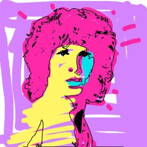 Portrait multi couleur gratuit de Jim Morrison sur my art box
