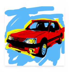 exemple de Peugeot 205 GTI POP-ART #colorquiz de My Art Box