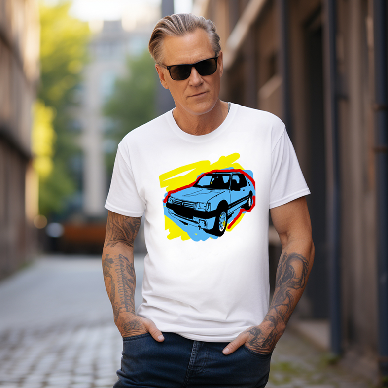 Imagine ton T-shirt 205 gti de Peugeot sur #colorquiz pour un style Rock-n-roll