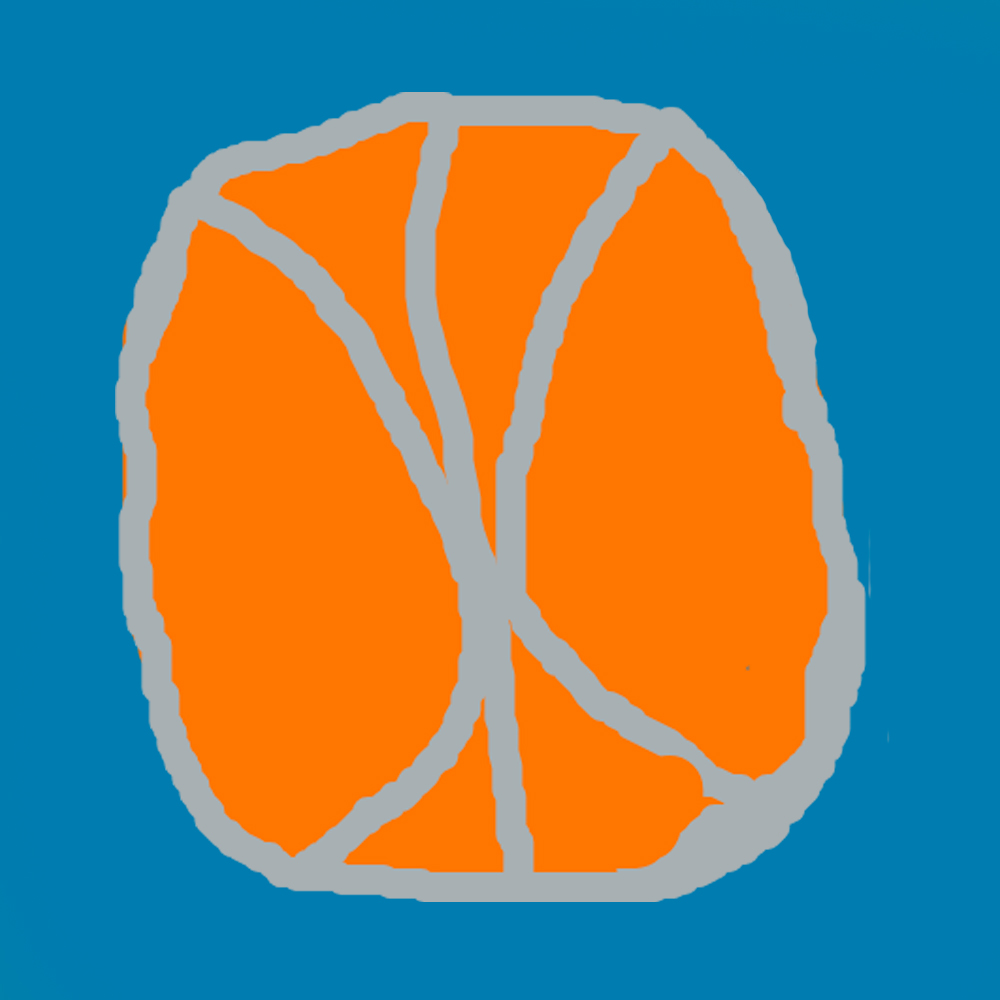Exemple de dessin pour la fresque collective digitale à quoi jouez-vous qui représente un ballon de basket