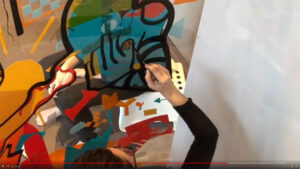 Développement personnel Lyon artistique paint tube œuvre plexi par aNa pour My Art Box