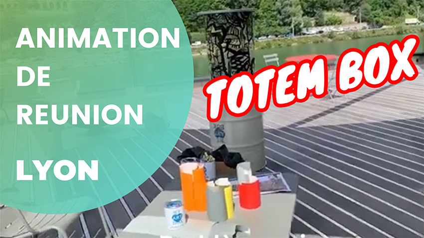 Idée d'animation de réunion à Lyon programme et matériel éco-responsable totem box éditée et animée par my-art-box