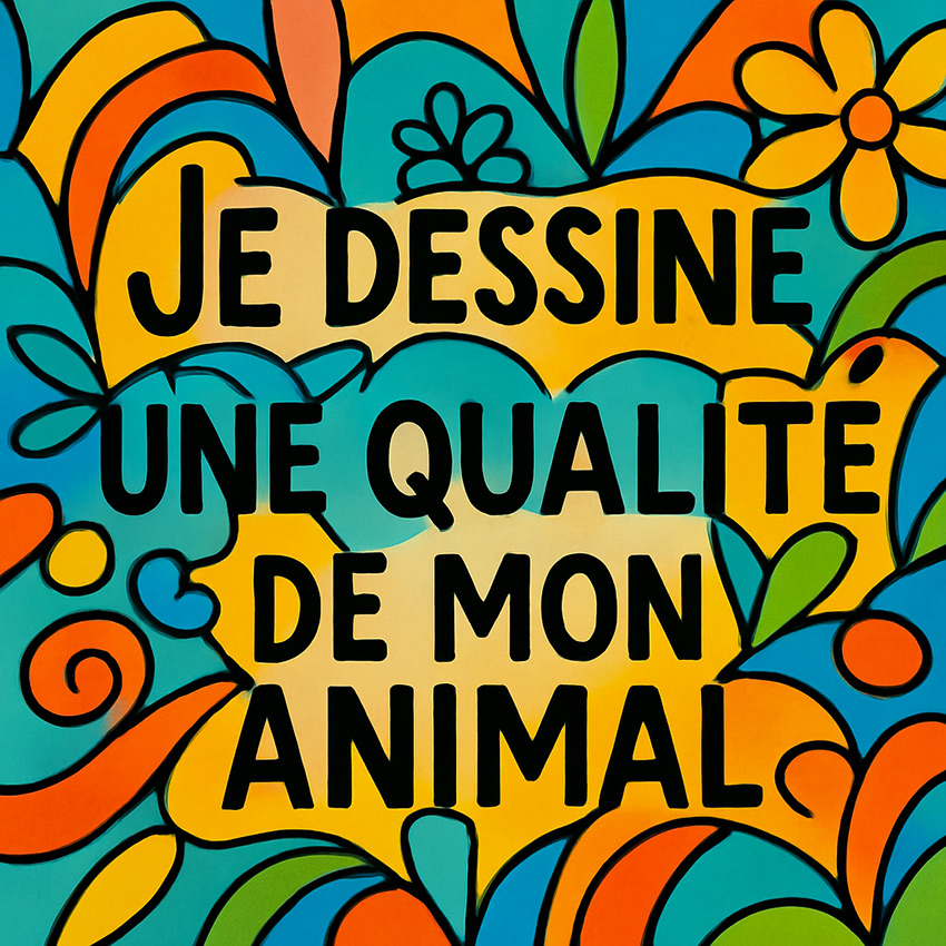 Je dessine une qualité de mon animal est le quatrième exercice de Positive Communication animale de Ana artiste