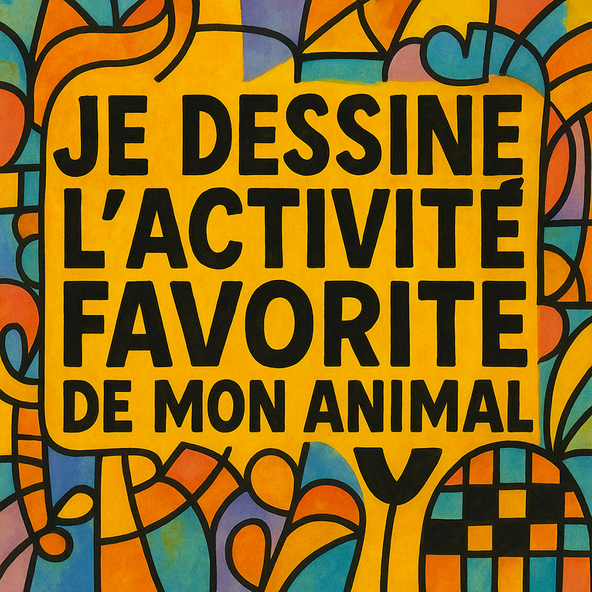 Etape 5 - Je dessine une activité favorite de mon animal 1 Je dessine une activité favorite de mon animal est le cinquième exercice de Positive Communication animale de Ana artiste