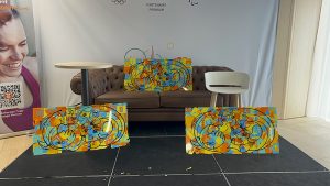 Le résultat d'une animation team building fresques en équipes à Lyon animée par My Art Box