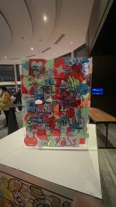 Le résultat d'une fresque hybride lors d'une AG à Paris animée par Christophe Chazot de My Art Box