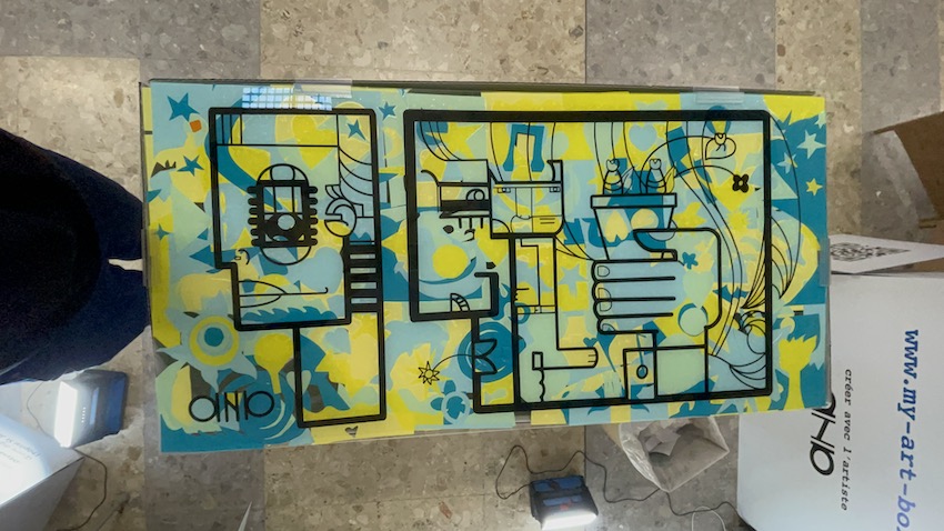 La fresque zen de Cluny format 500x1000mm une fois terminée