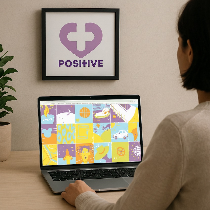 Une galerie personnelle d'un utilisateur de l'outil digital de Médiation numérique en santé mentale POSITIVE qui permet d'être suivi à distance par le soignant.