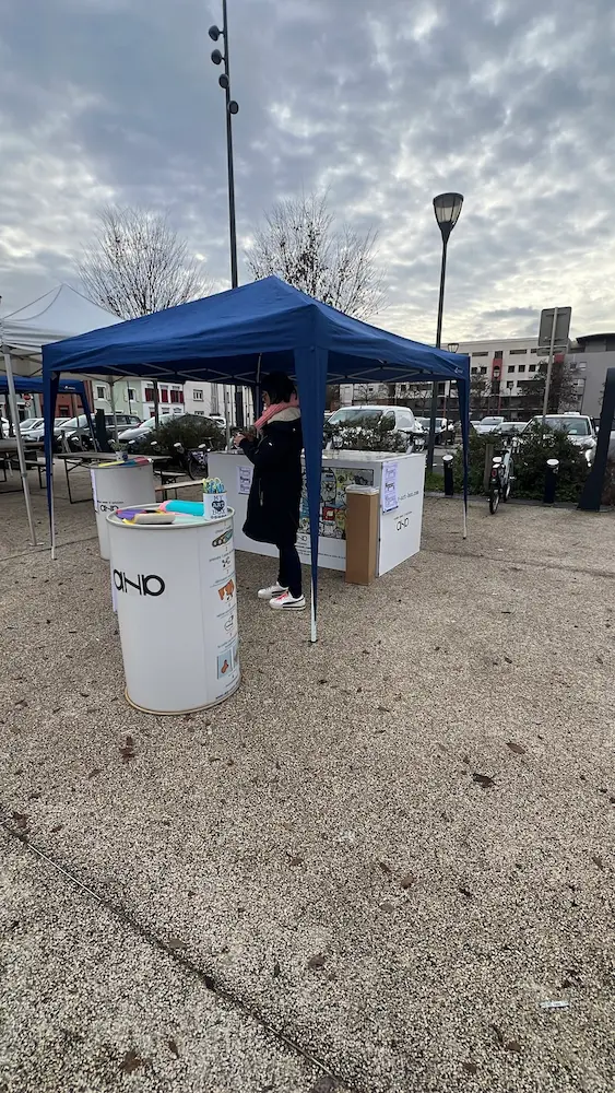 Stand My Art Box installé à Mulhouse pour une animation RSE collective autour d’une fresque participative