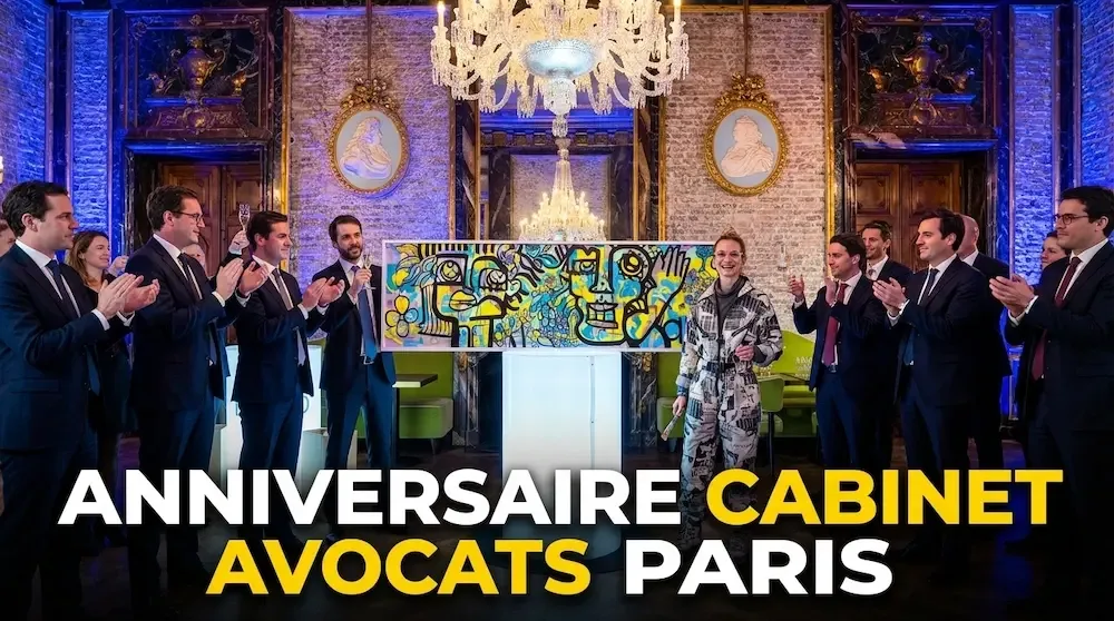 Événement artistique lors d'un anniversaire au cabinet d'avocats Paris Baccarat.