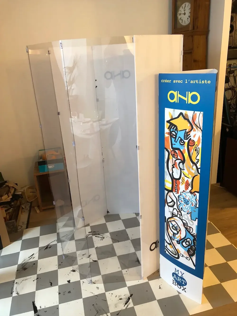 Installation éco-responsable de My Art Box à Lyon avec aNa artiste pour événement