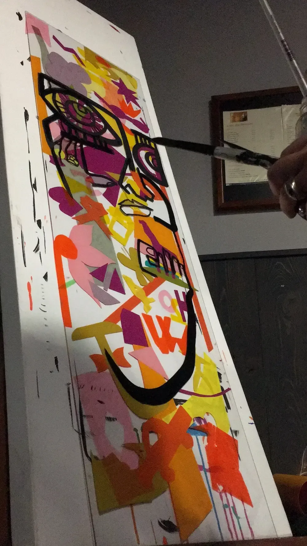 Création artistique colorée d'aNa artiste My Art Box pour animation 50 ans