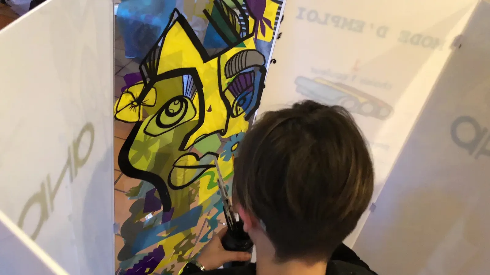 Création d'art par aNa artiste My Art Box pour un anniversaire de 50 ans.