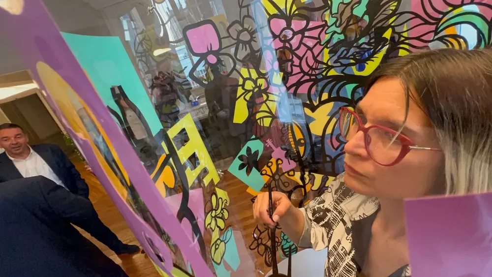 Fresque collaborative sans peinture, My Art Box, conçue par aNa artiste