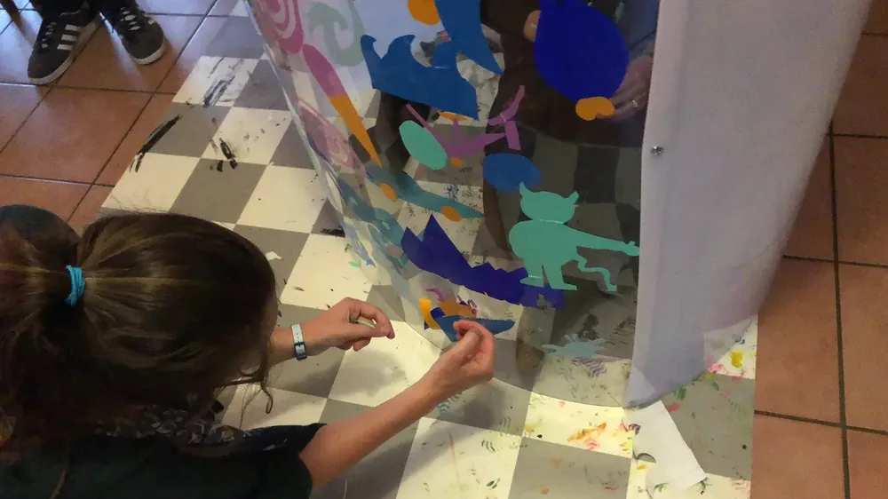 Fresque collaborative, familles créatives, My Art Box, aNa artiste