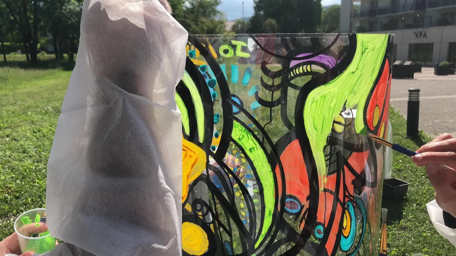 Atelier peinture en plein air My Art Box par aNa artiste à Divonne-les-Bains