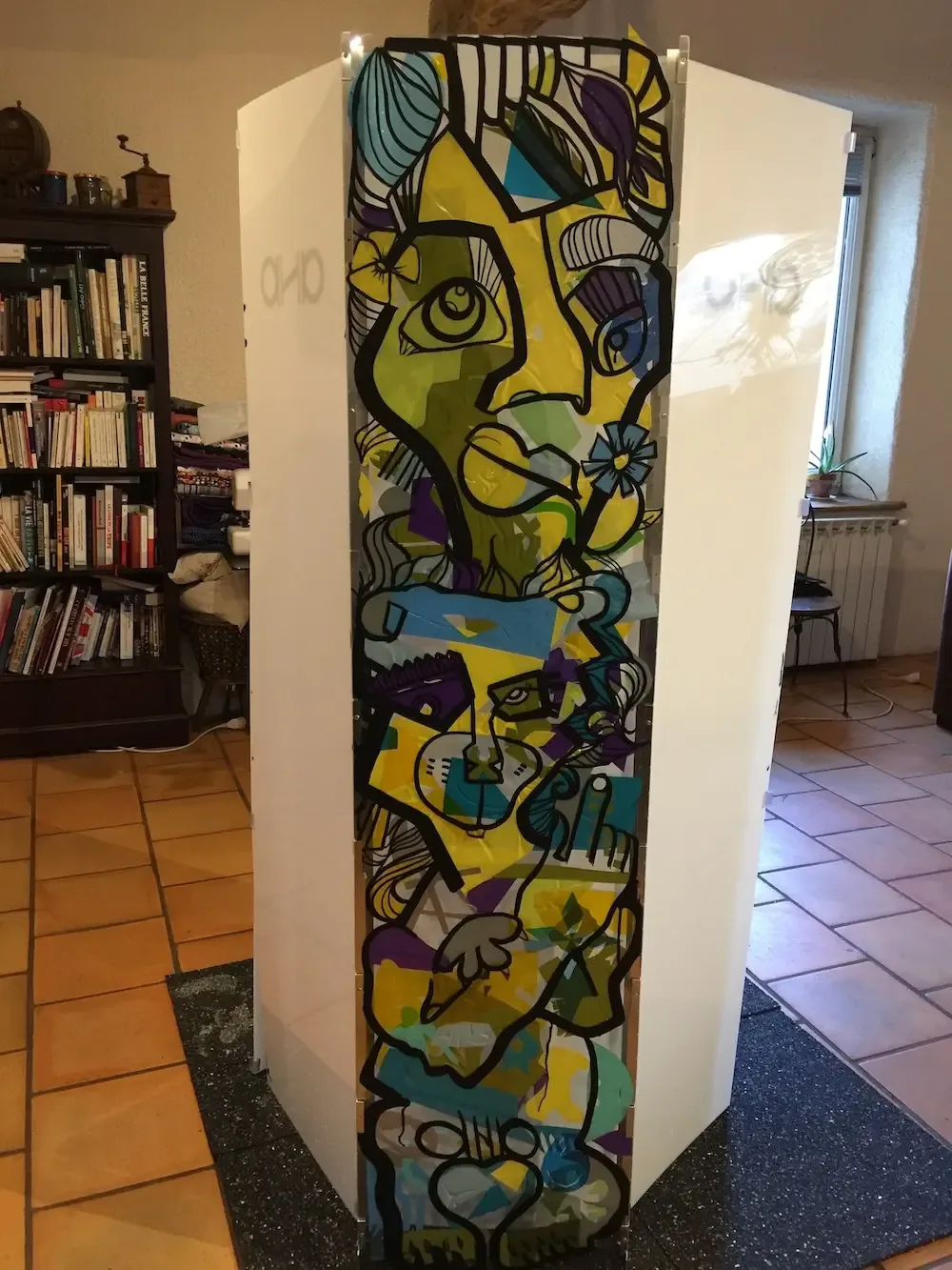 Œuvre d'art colorée pour un anniversaire My Art Box par aNa artiste