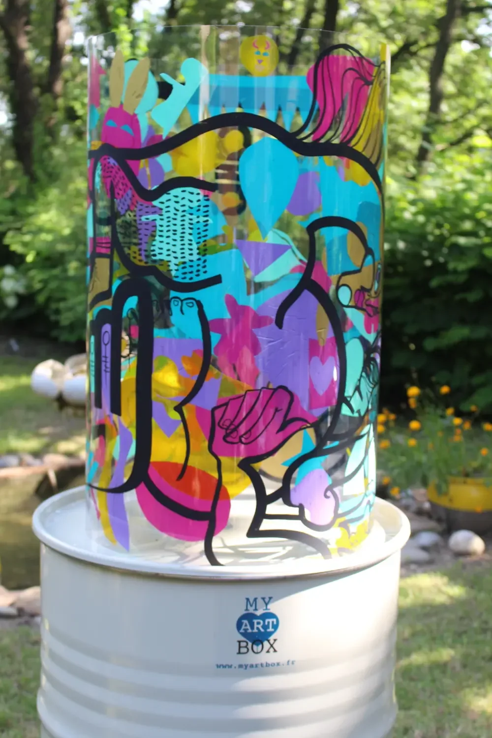 Fresque colorée sur Plexi par aNa artiste pour My Art Box