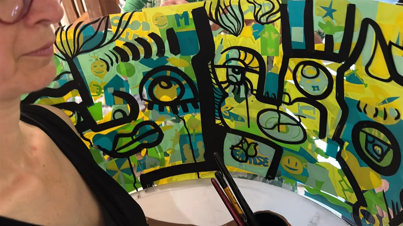 Fresque colorée éco-responsable par My Art Box et aNa artiste