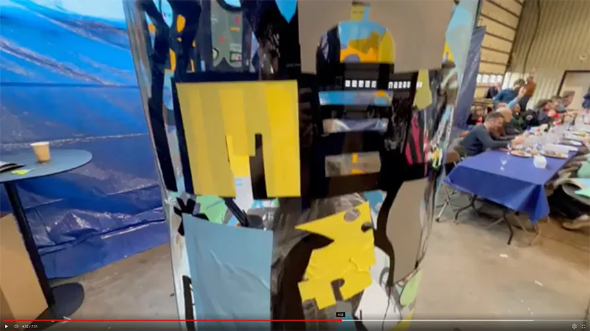 Fresque sans peinture pour inauguration avec My Art Box et aNa artiste