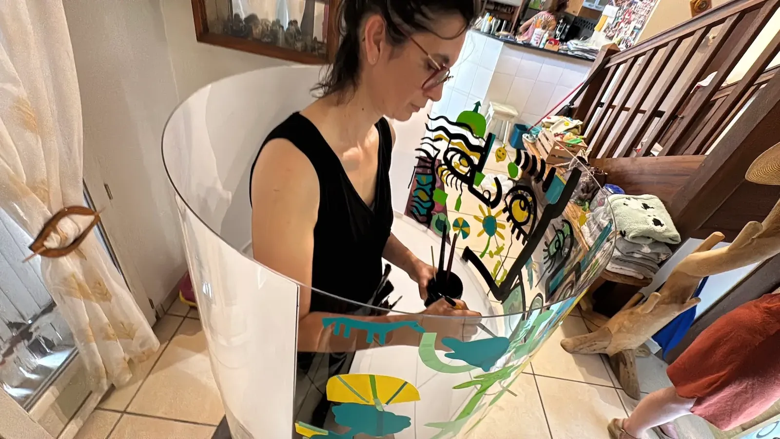 aNa artiste My Art Box crée lors d'une animation en Île-de-France