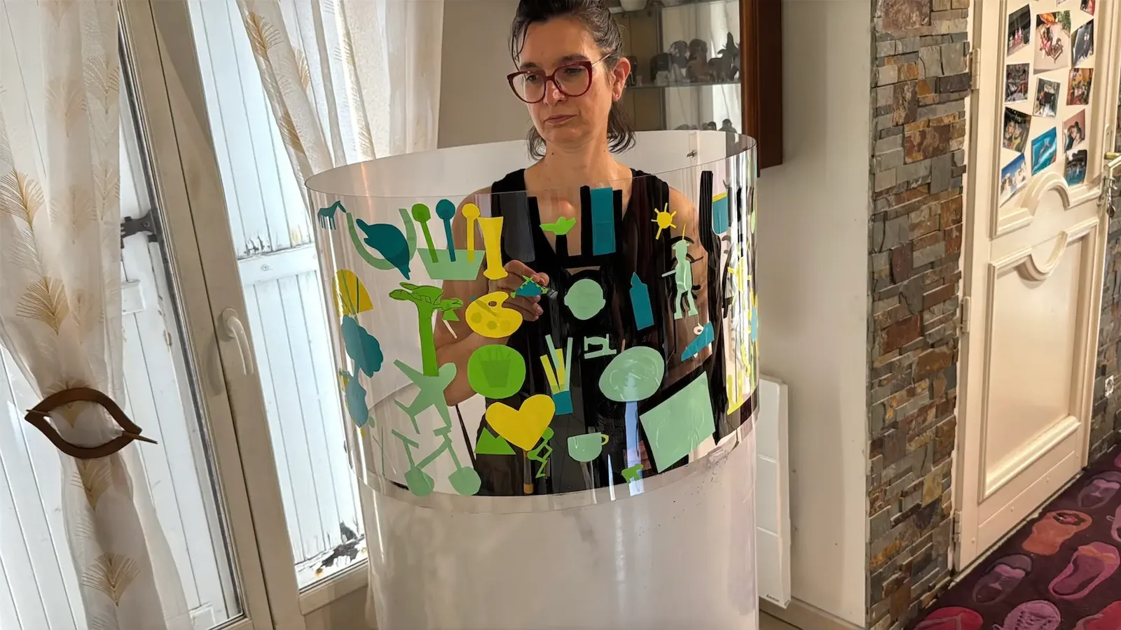 aNa artiste My Art Box avec tube plexiglas coloré pour anniversaire