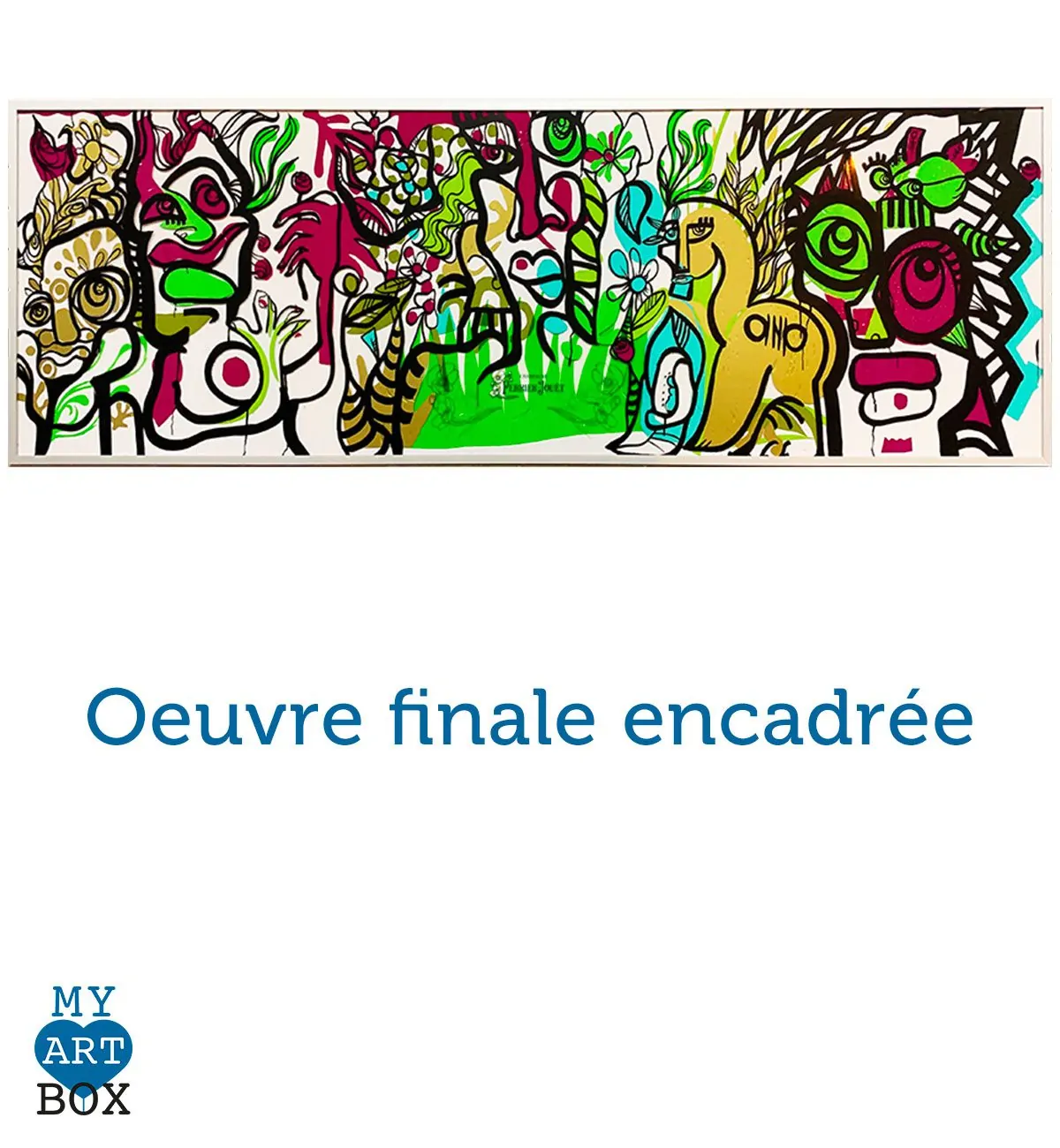 Cadre Oeuvre Commune aNa - Fresque Participative Encadrée Oeuvre commune aNa encadrée fresque participative design création collective My Art Box