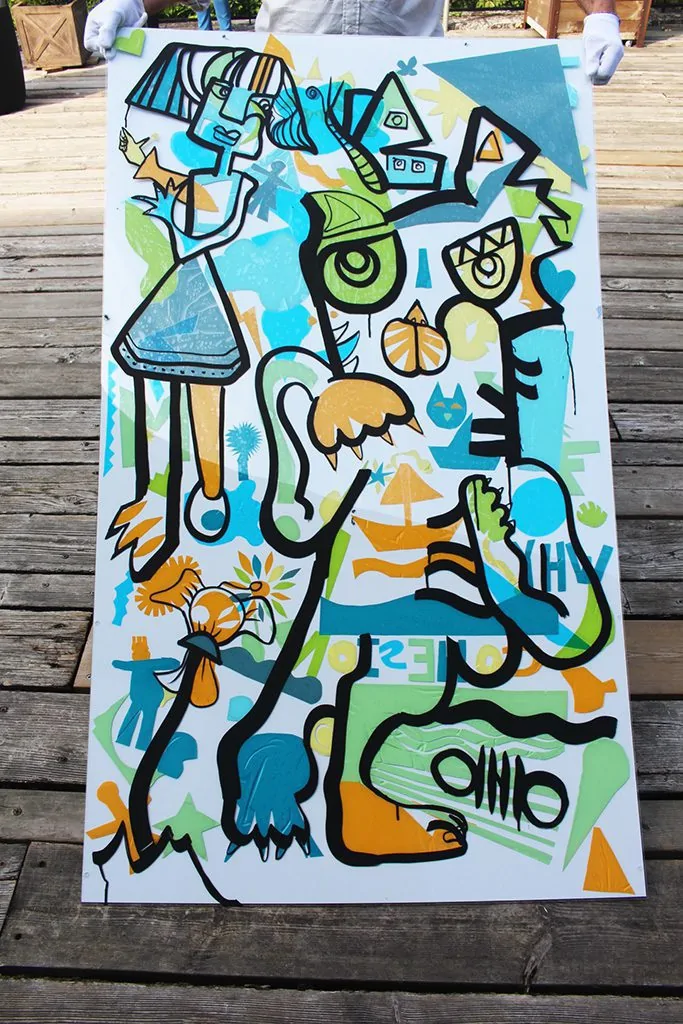 partie de droite d'une fresque collective de 3 mètres