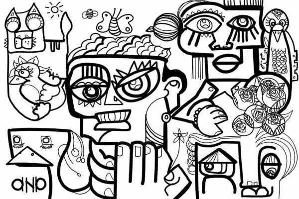 Visuel isolé de l'œuvre aNa crée lors d'un Séminaire Verbatim en Distanciel