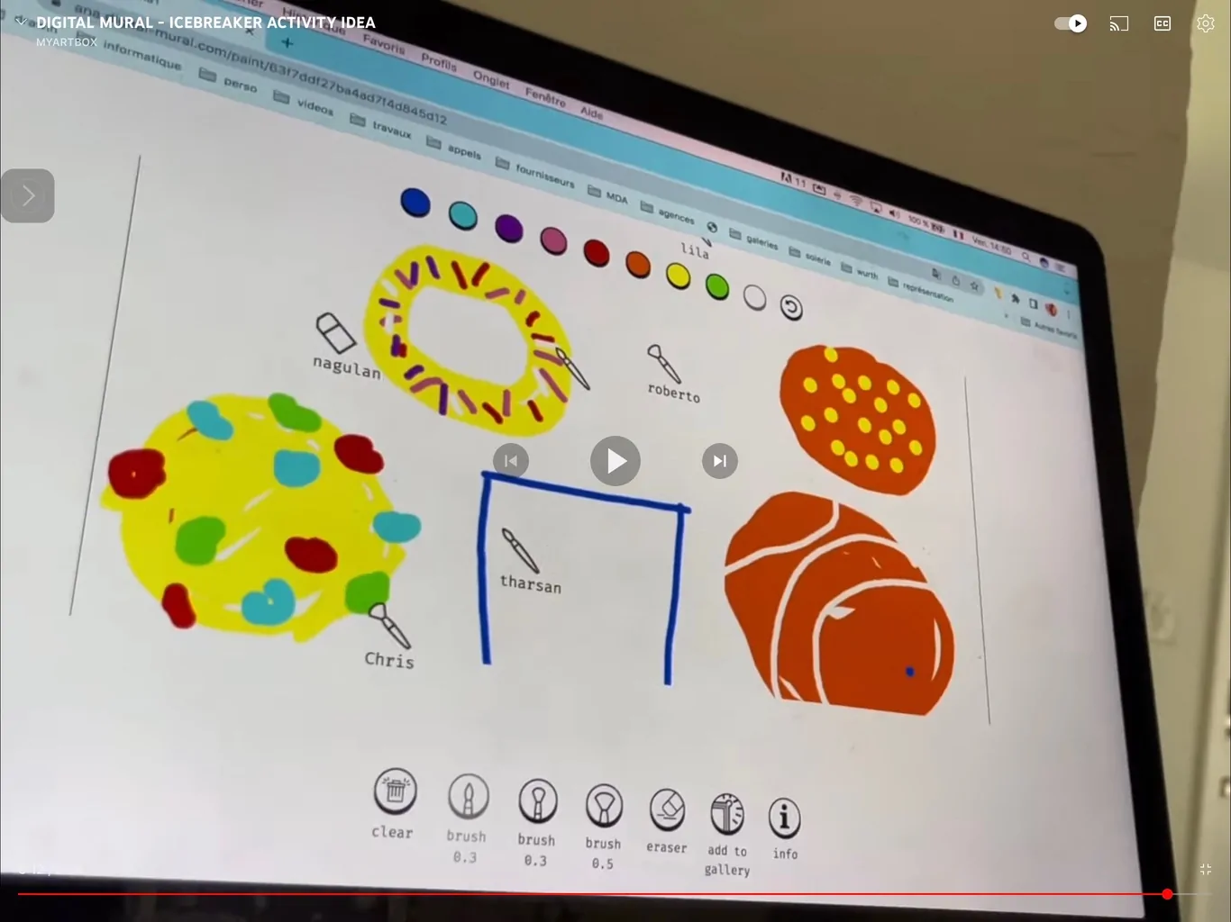 La tableau collaboratif digital My Art Box est un Exercice de cohésion à distance