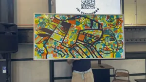 Notre animation cohésion originale My Art Box / anaystof produit un tableau encadré sur mesure