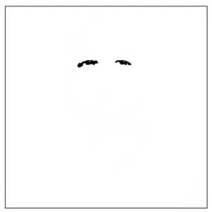 L'Animation RAP Français Booba commence par la découverte de son regard sur fond blanc dans l'ardoise magique My Art Box