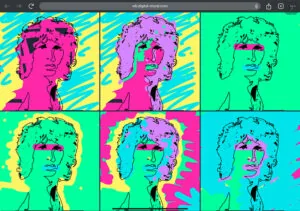 Animation Rock originale avec le portrait de Jim Morrison sur #colorquiz