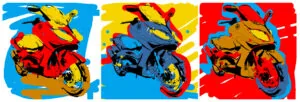Animation digitale T-max 500 Yamaha #colorquiz