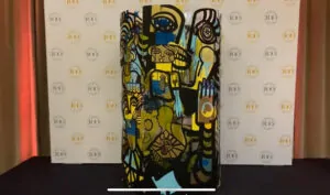 Le résultat de l’animation fresque en morceaux tube plexiglass art My Art Box et aNa artiste peinte à Paris