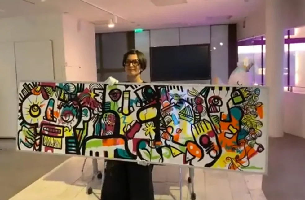 Exemple de fresque afterwork de Luxe oeuvre commune à Paris présentée par son artiste aNa de My Art Box