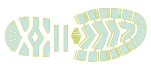 Exemple de modèle initial pour création digitale sur mesure d'une fresque produit par aNa artiste