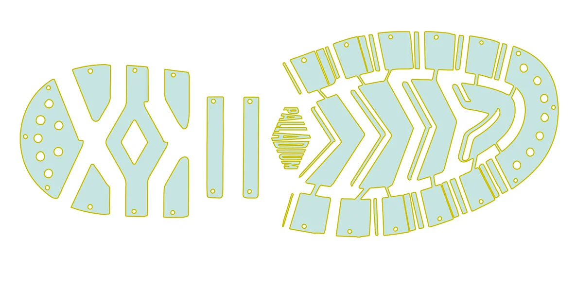 Exemple de modèle initial pour création digitale sur mesure d'une fresque produit par aNa artiste